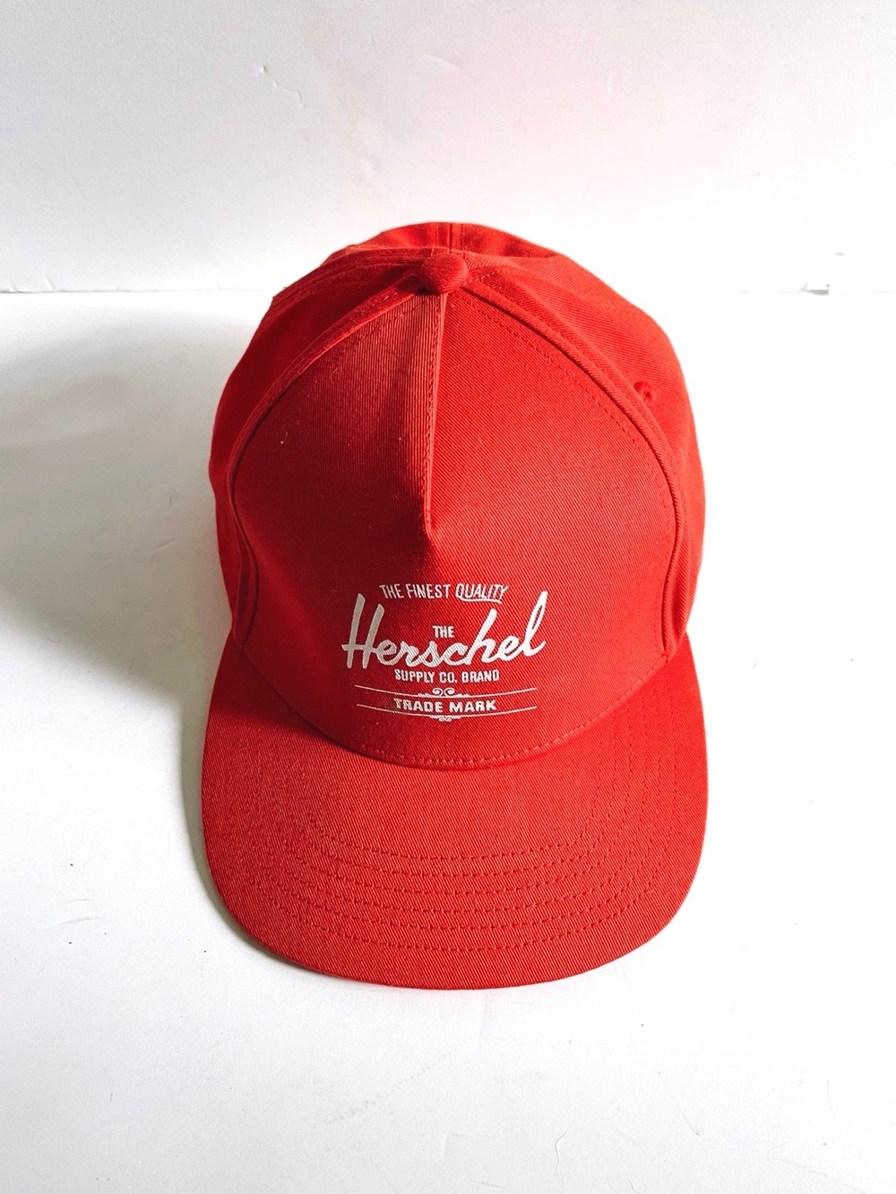 HERSCHEL Supply Company Bright Red Snapback Cap with White Logo